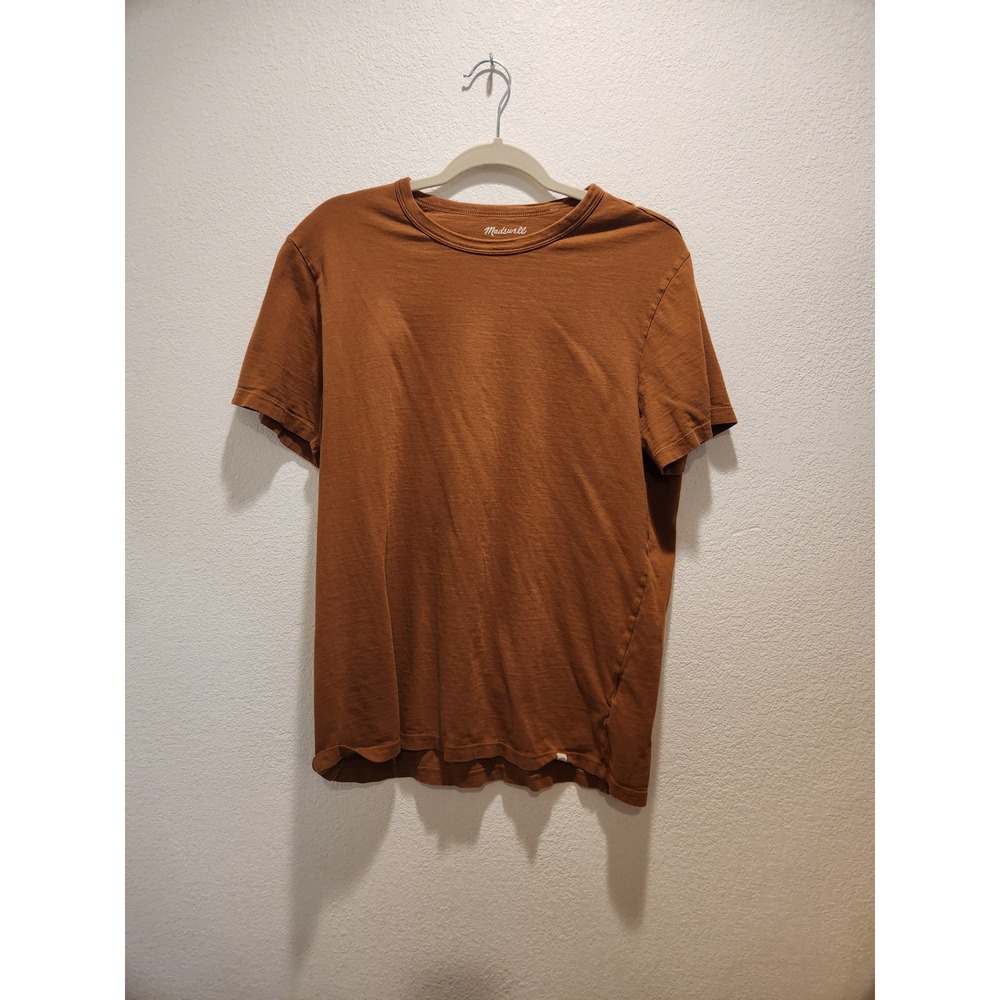 Madewell‎ Women's Brown Crewneck T Shirt Short Sleeve Size M